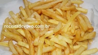 Batata frita bem sequinha e crocante