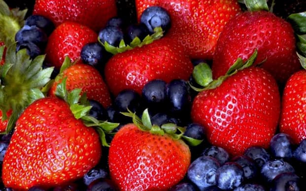 Caldas de frutas vermelhas