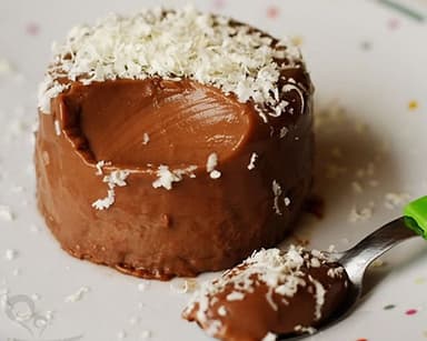 Flan de chocolate