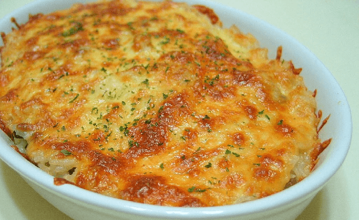 Arroz gratinado
