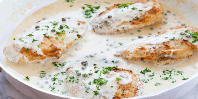 Receita de Frango cremoso ao conhaque