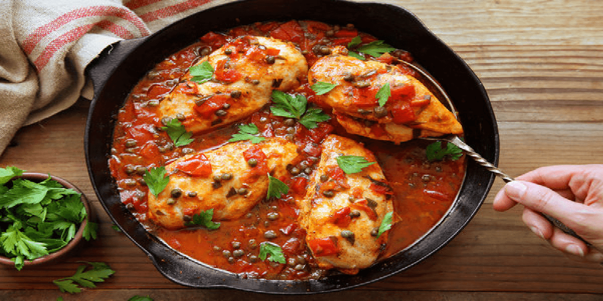 Receita de Frango em molho de tomate