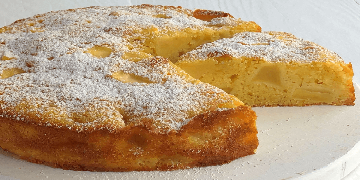 Receita de Bolo de maçã simples e úmido