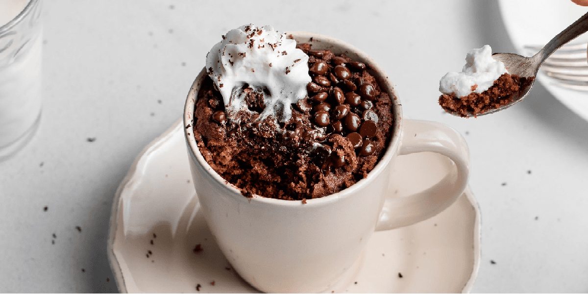 Receita de Bolo low carb de caneca