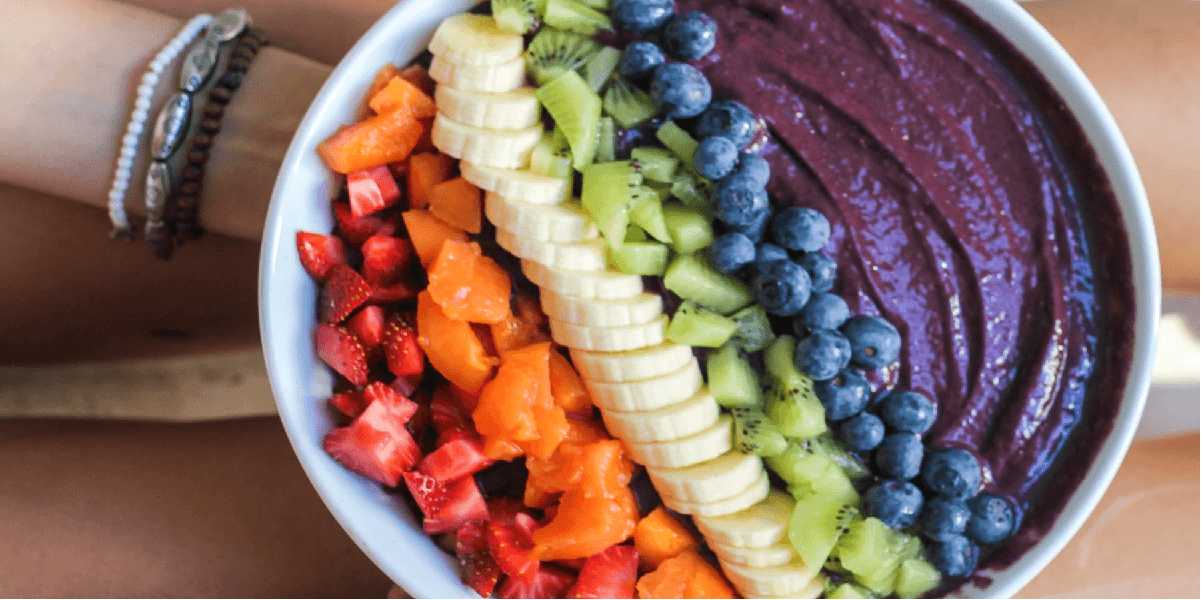 Receita de Açaí na tigela com frutas