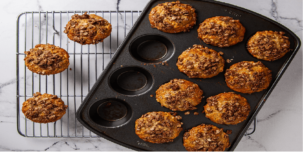 Receita de Muffin de cacau e aveia fit