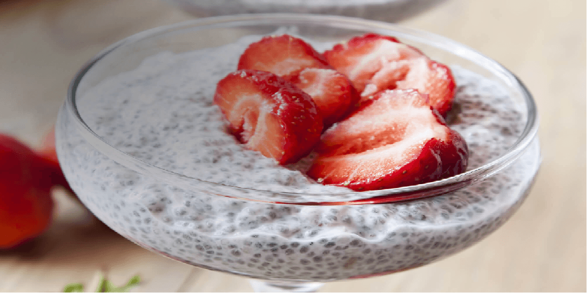 Receita de Pudim de chia com iogurte