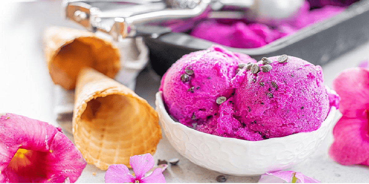 Receita de Sorvete de pitaya natural