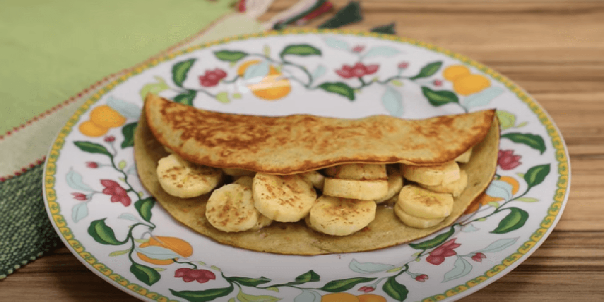Receita de Crepioca com banana e canela