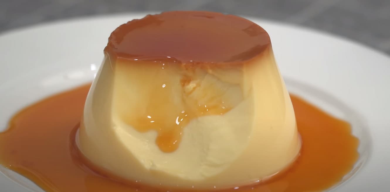 Flan Caseiro Cremoso de Baunilha