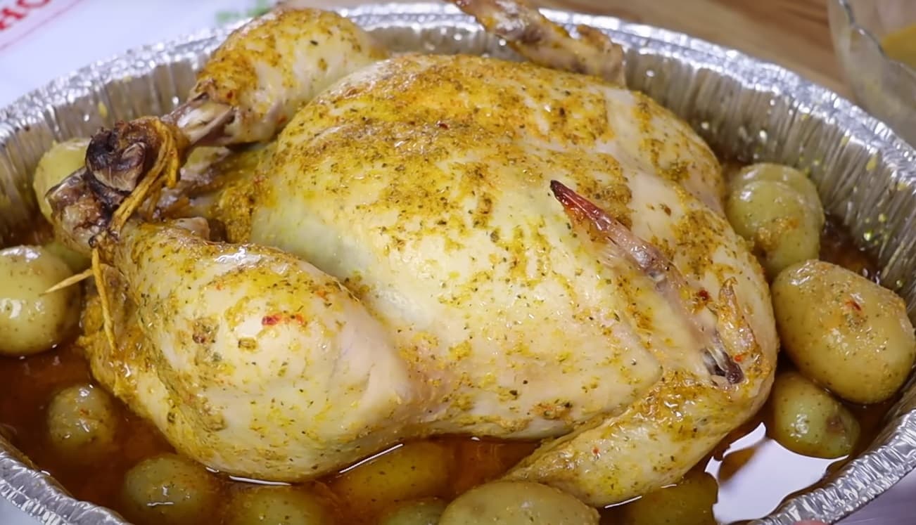 Frango de Natal na Cerveja com Batatas
