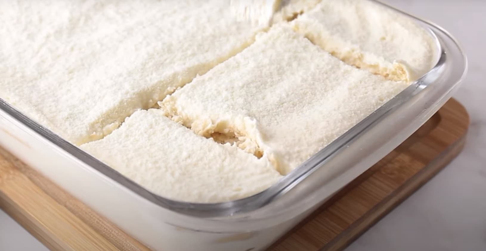Pavê de creme branco com Ninho