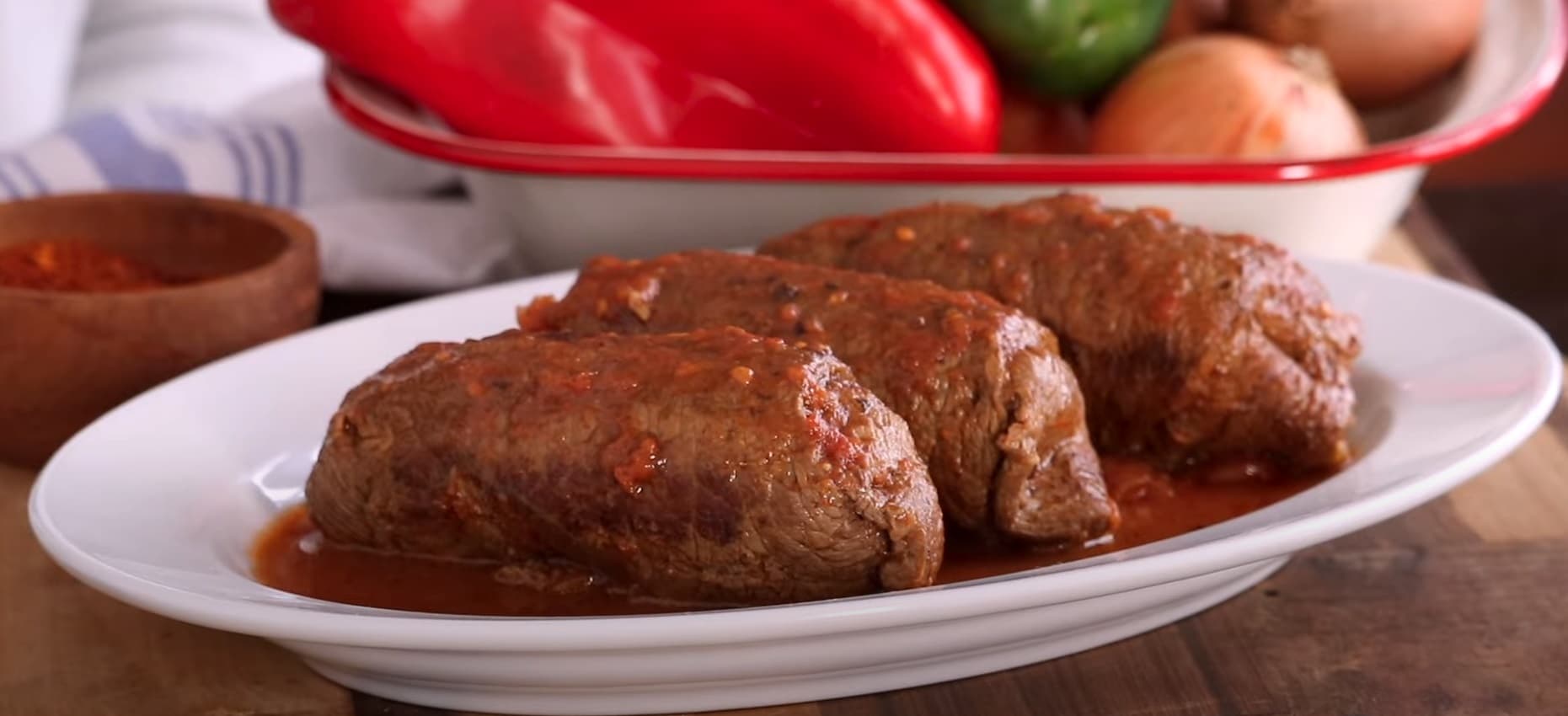 Rolinho de Carne com Legumes