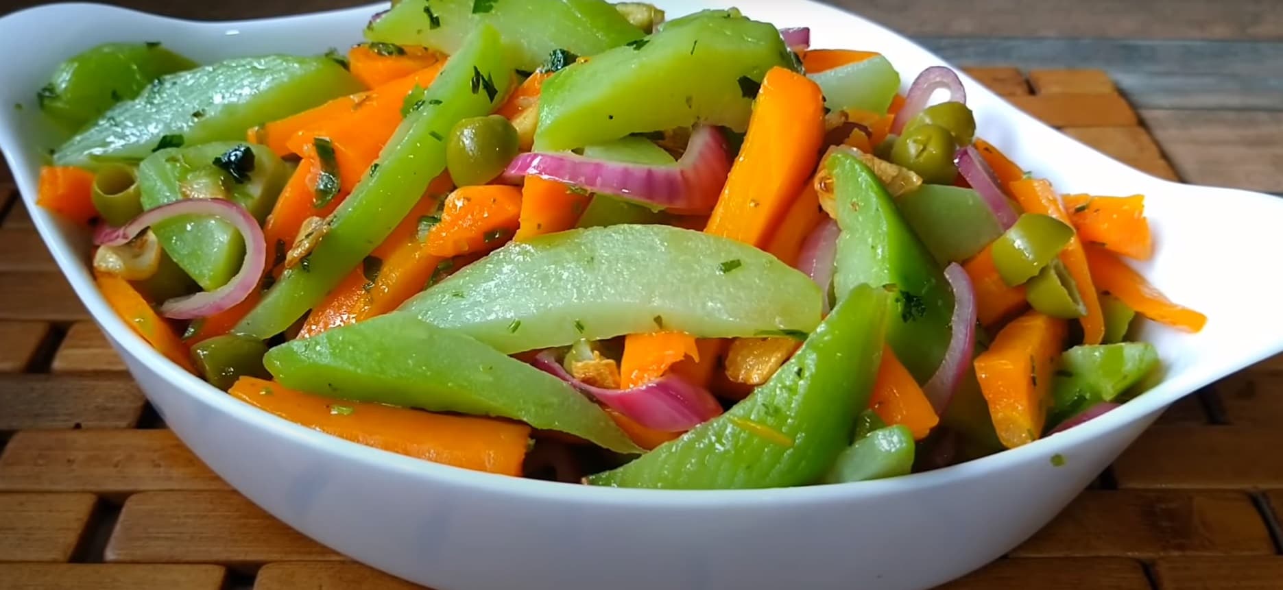 salada de legumes no vapor