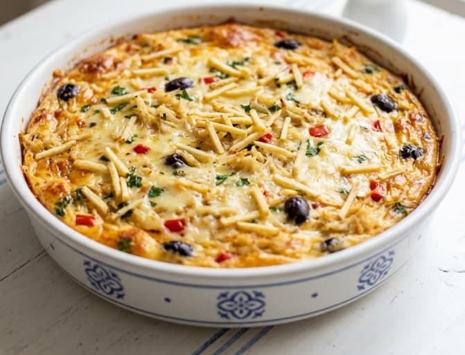 Torta de bacalhau de liquidificador