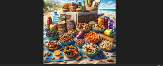 Alimentos que não azedam para levar para Praia