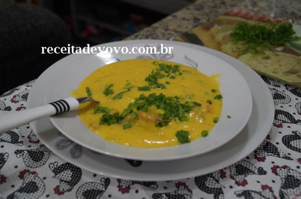 Caldo de mandioquinha fácil