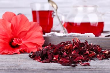 Chá de hibisco com especiarias