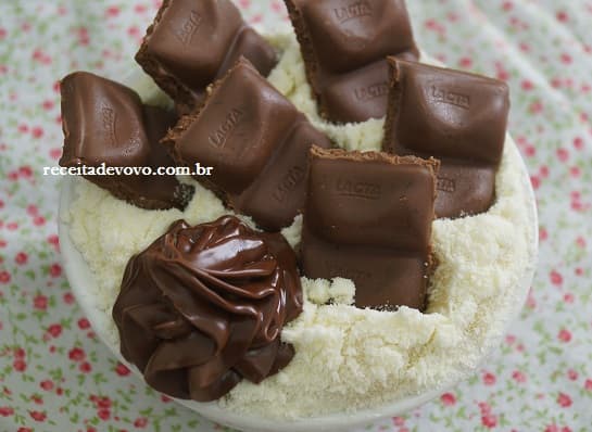 Escondidinho de Leite ninho com diamante negro