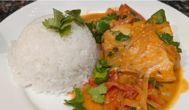 Receita de bacalhau no leite de coco