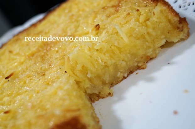 Receita de bolo de mandioca fácil