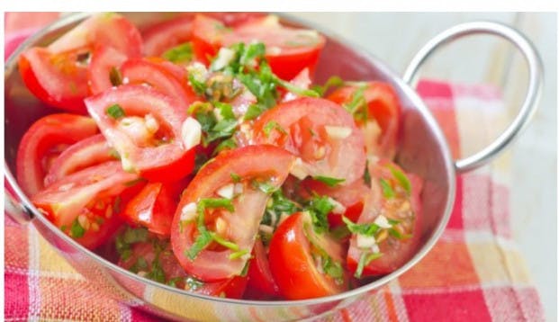 salada de tomate perfeito