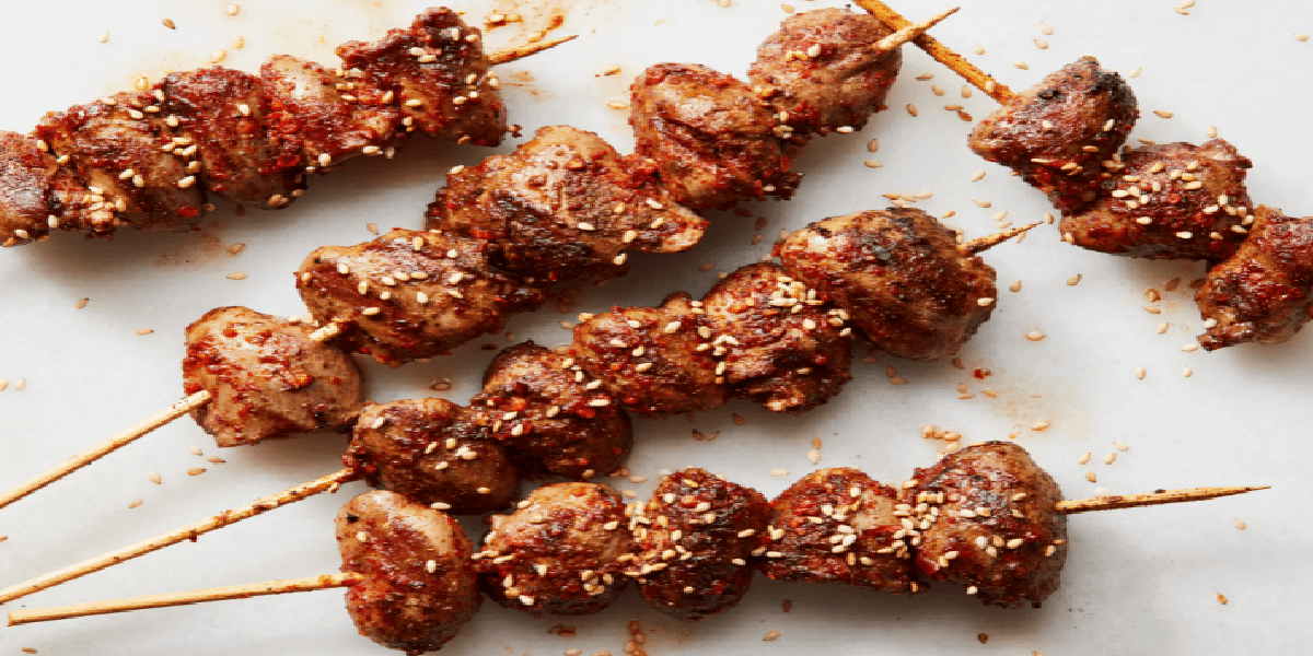 Receita de Espetinho de coração de galinha