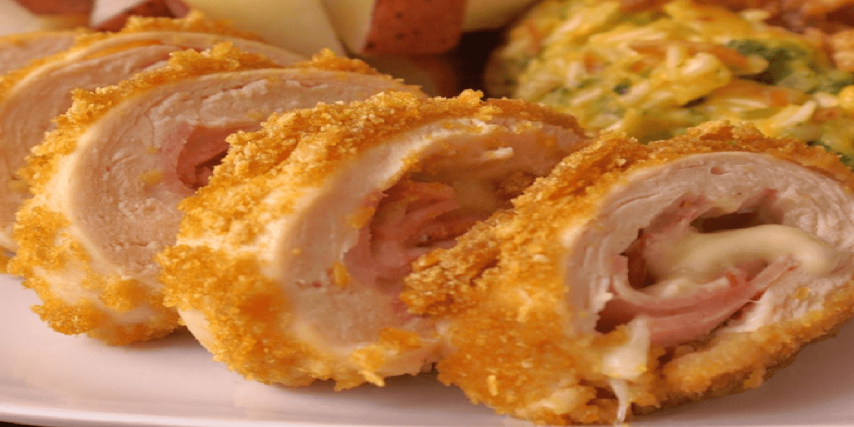 Receita de Filé de frango recheado e empanado