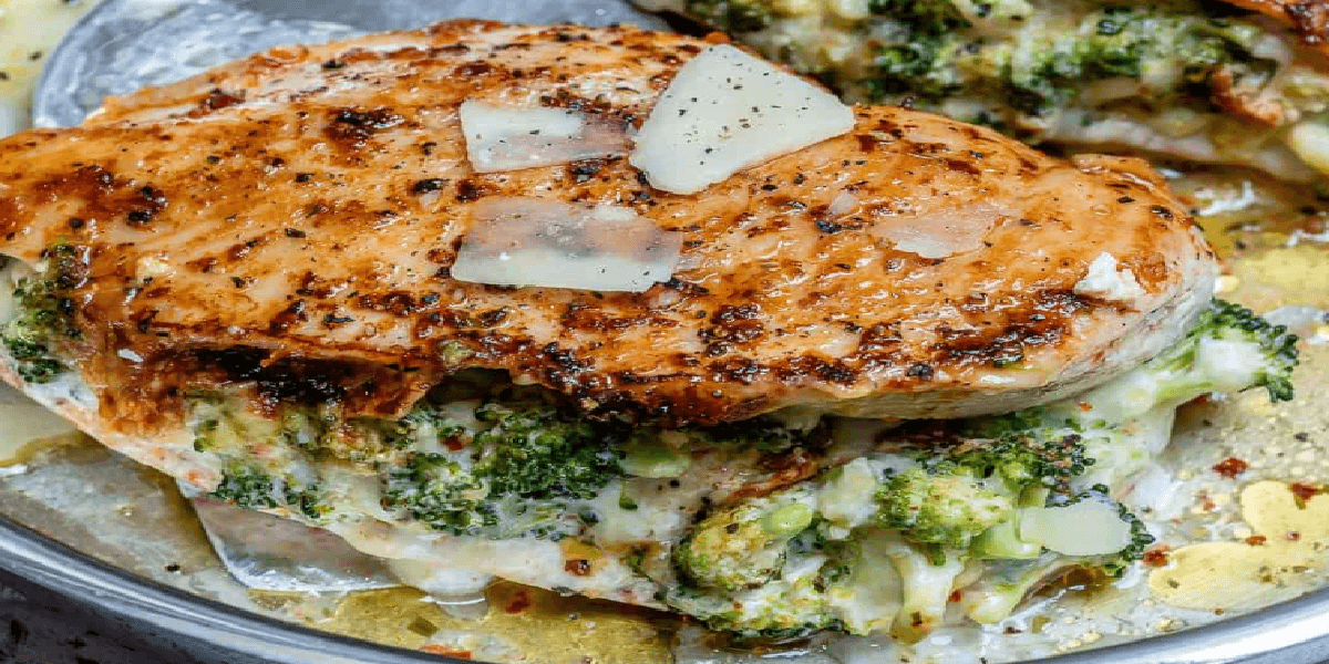 Receita de Frango recheado com brócolis no forno