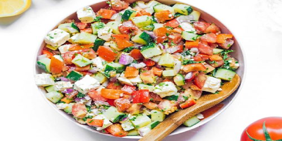 Salada colorida de legumes