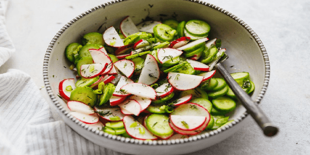 Salada de rabanete diferente
