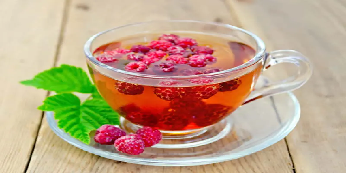 Chá de hortelã e framboesa seca para ajudar na diarreia