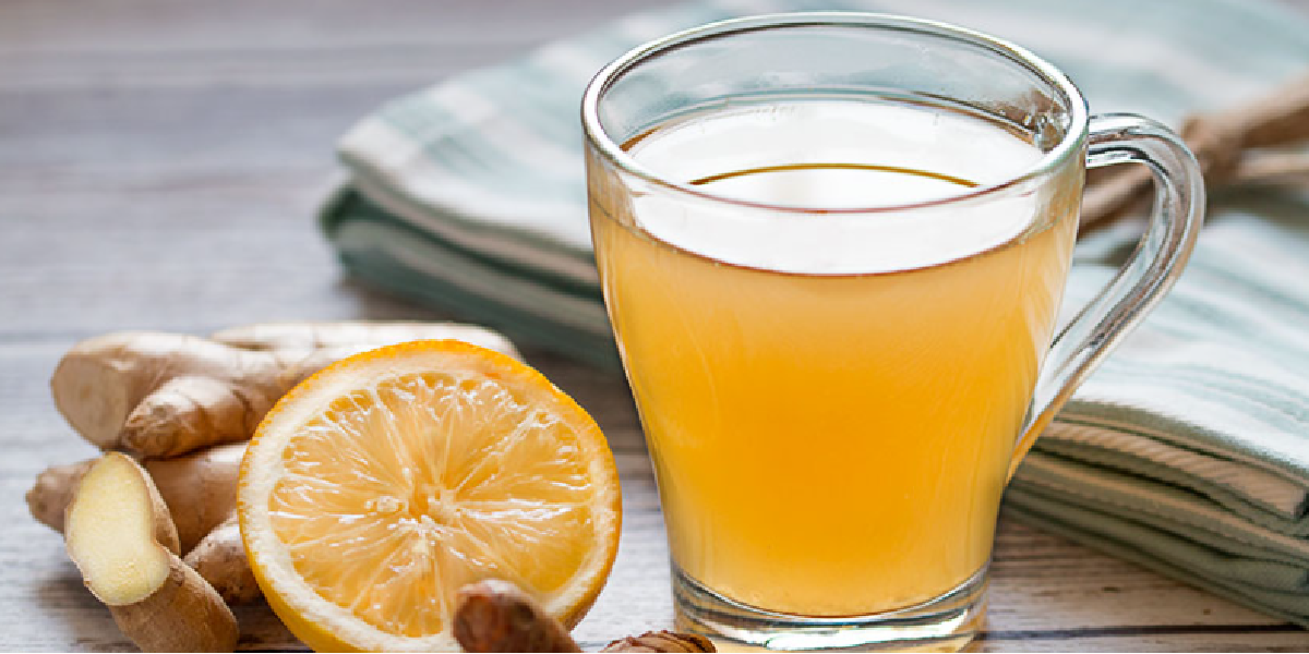 Chá de laranja com gengibre para gripe e resfriados