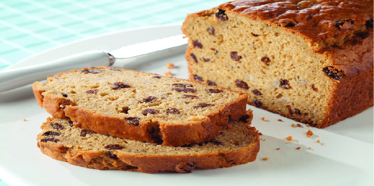 Receita de Bolo de banana e passas funcional