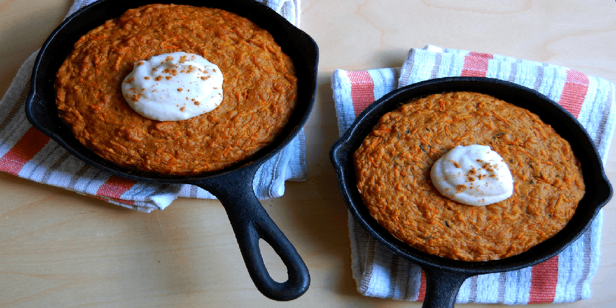 Receita de Bolo de cenoura de frigideira