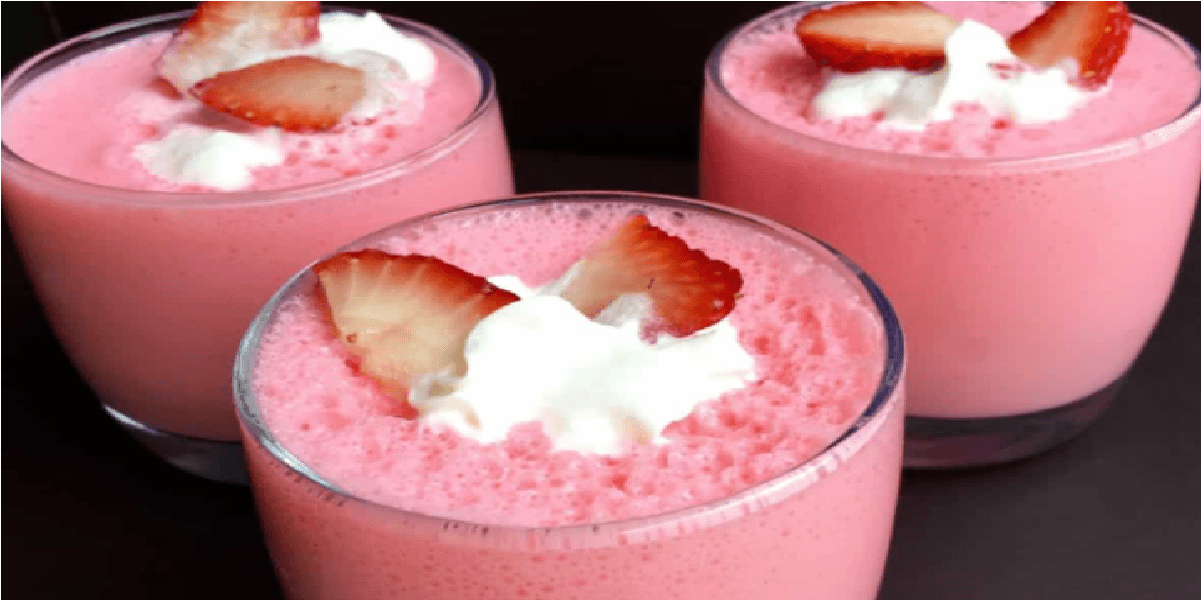 Receita de Sobremesa de gelatina de morango