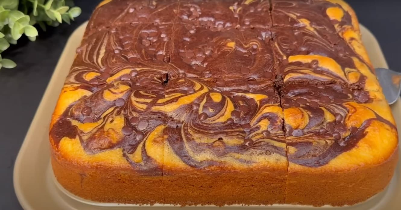 Bolo Fofinho de Trigo com Mescla de Chocolate