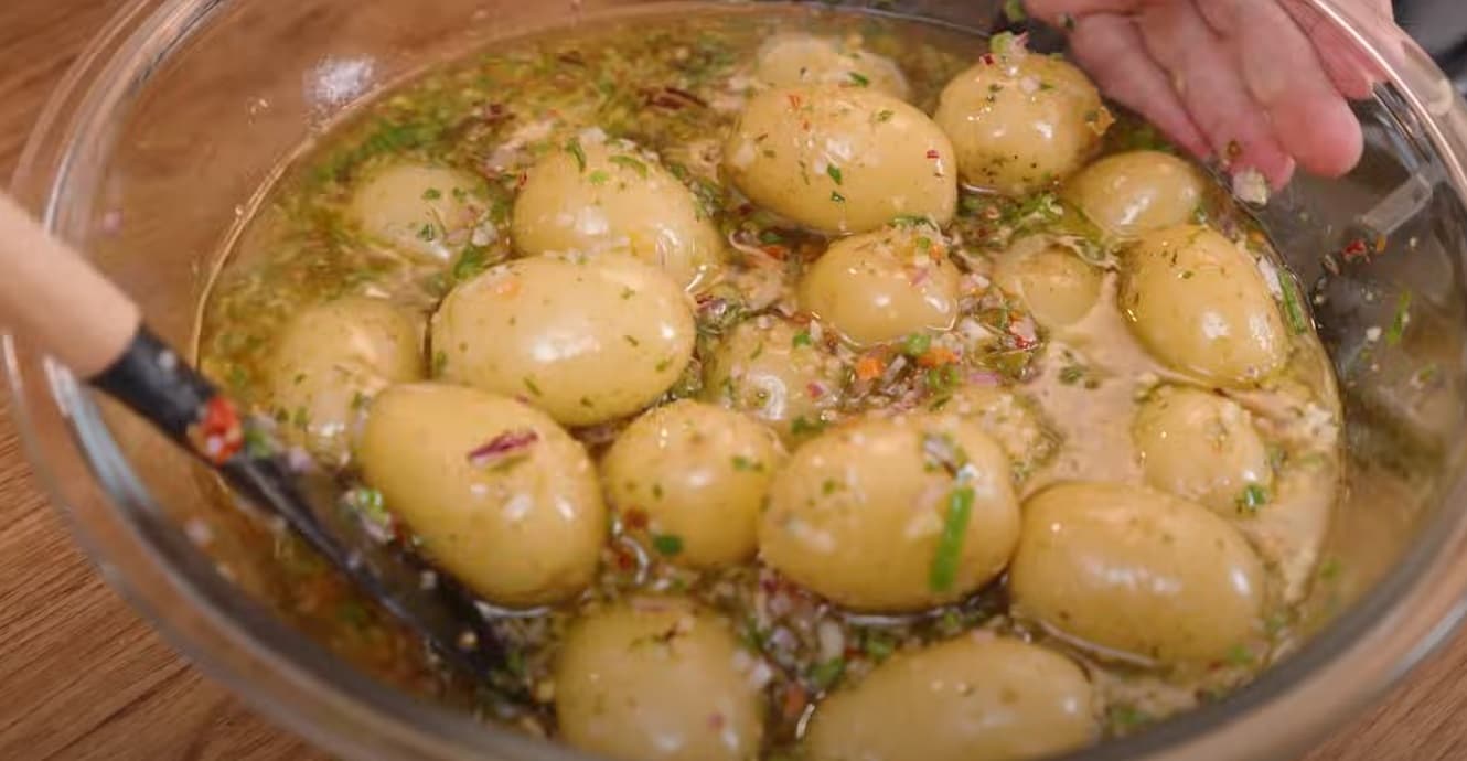 Batata em Conserva no Molho de Vinagrete
