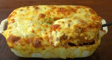 lasanha de creme de milho com carne moída