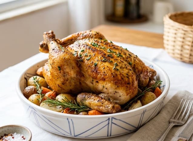 Frango assado Simples
